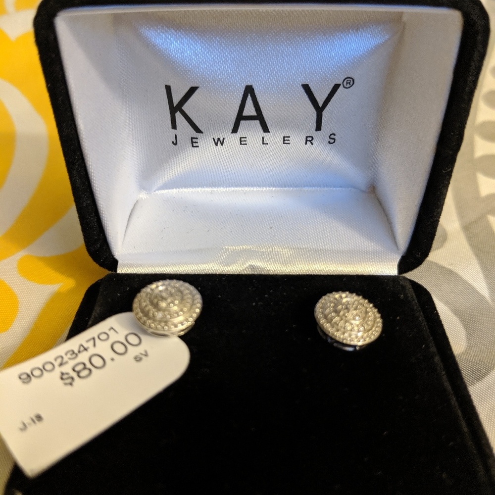 Kay Jewelers Diamond stud earrings Sterling silver